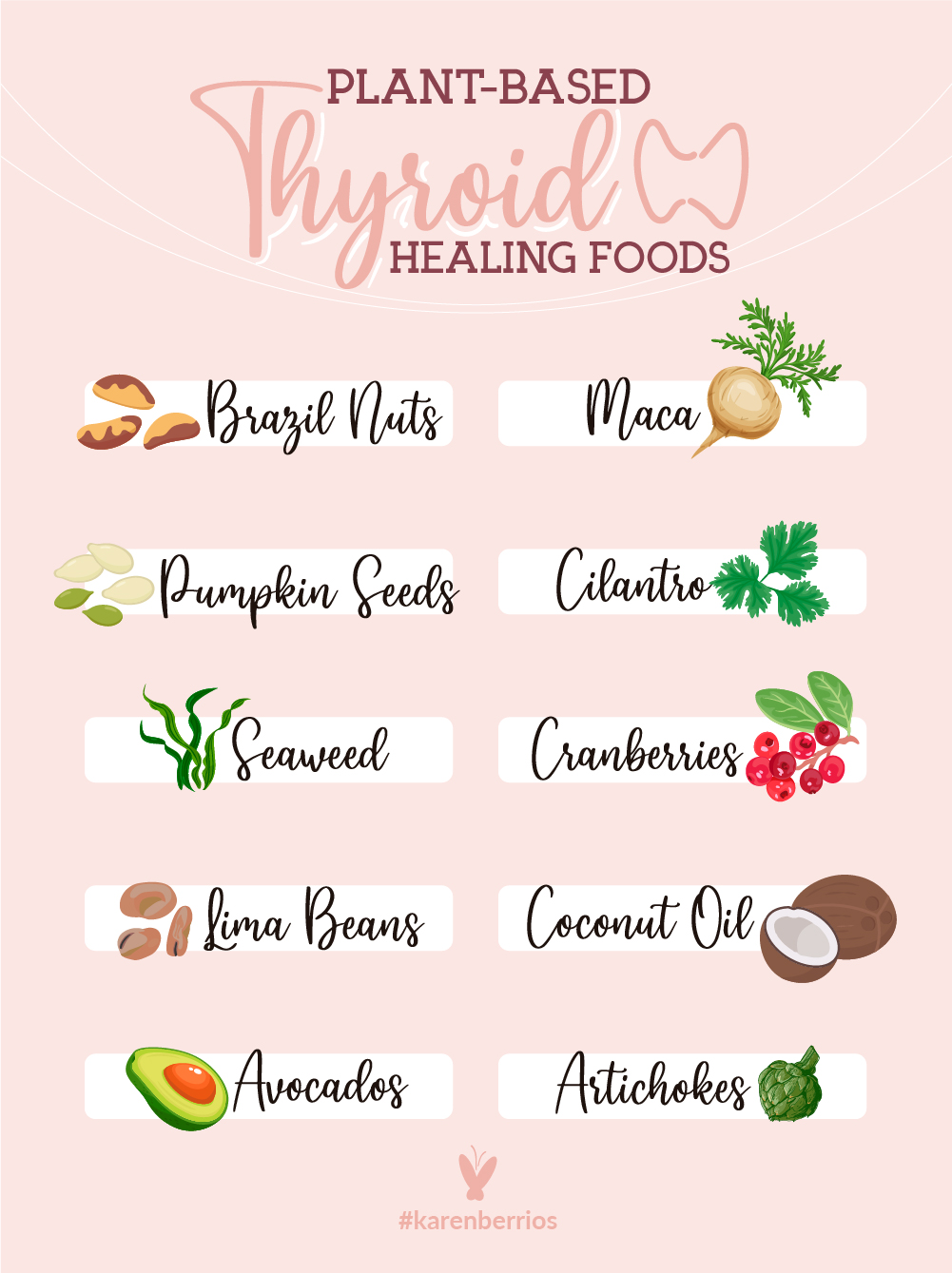 Top 10 Plant Based Thyroid Healing Foods Karen Berrios