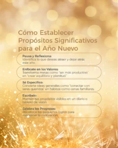 como establecer propositos significativos para el año nuevo